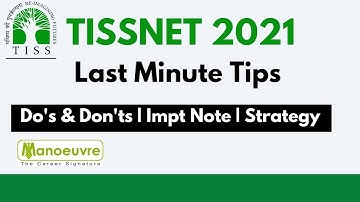 TISSNET 2021 - Last Minute Tips by Dev sir (CAT - 99+%Tile) | Do