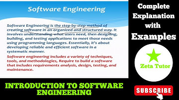 Introduction to software engineering Lecture 1