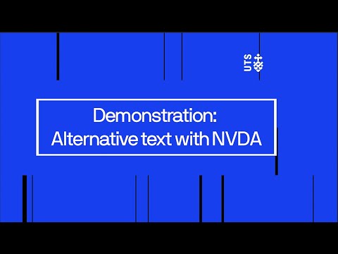 Demonstration: Alternative Text with NVDA