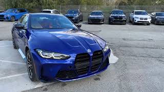 Tour the 2023 M4 Competition in individual San Marino Blue | 4K Bmw San Marino Blue