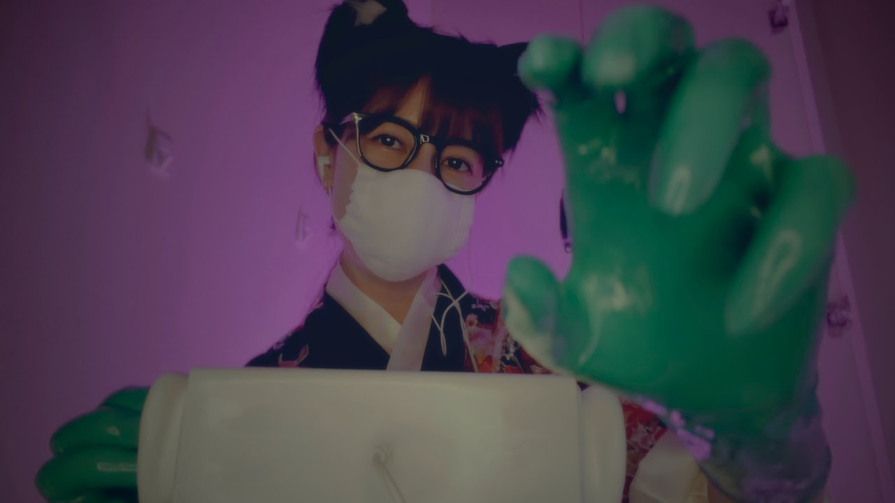 [ASMR] Разные резиновые перчатки 🧤 Массаж ушей 👂 SR3D Бинауральные звуки