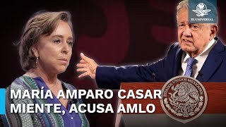 Difunde AMLO sueldo de María Amparo Casar declarado ante el SAT