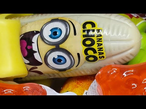 حلويات لذيذه وممتعه مع كيتي بن مصاصه بونبوني وشيكولاته مع مفاجاه داخل بيضه الكندر اللذيذه