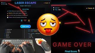 Asmr programming - fatal laser escape game - No Talking