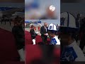 Кадры церемонии встречи президента Ильхама Алиева и первой леди Мехрибан Алиевой в Кыргызстане