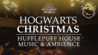Hogwarts Christmas | Hufflepuff House Music & Ambience, 12 Relaxing Scenes in 4K