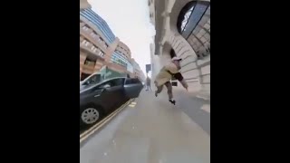 MAN GETS SLAMMED WHEN CAR DOOR OPENS AS HE GOING BY WITH ROLLER BLADES screenshot 5