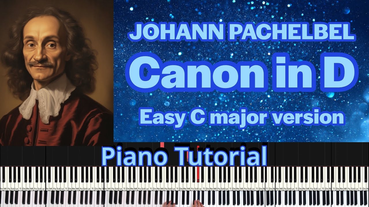 Canon In D - Pachelbel Easy Piano Tutorial in C major version - YouTube