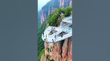 Glass Bridge Collapses With Crowd On Top! 🌉😱#shorts