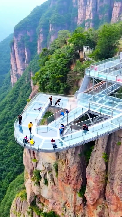Glass Bridge Collapses With Crowd On Top! 🌉😱#shorts