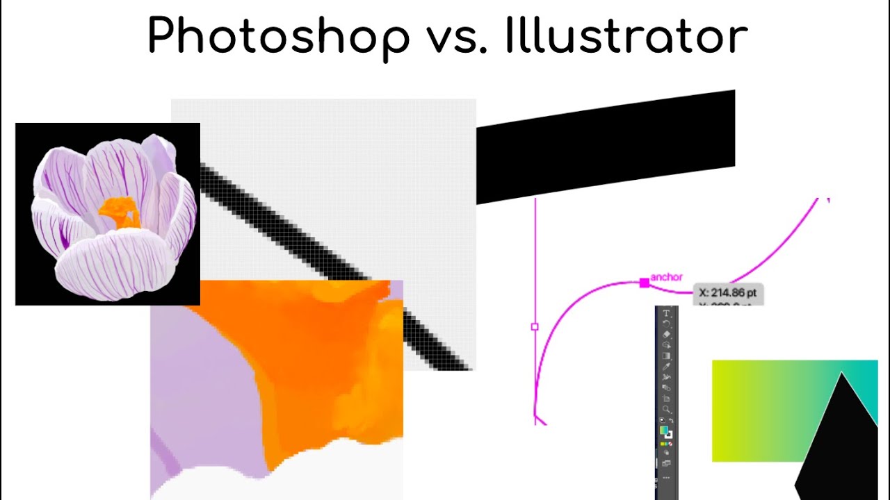 Photoshop vs. Illustrator (Raster vs. Vector Program Basics)