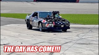 TOAST'S FIRST BURNOUT!! Fixed the Fuel Issue, Supercharged Big Block DESTROYS Tires!!!