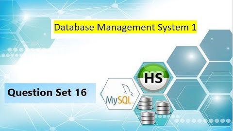 Database Management System Question set 16 Video