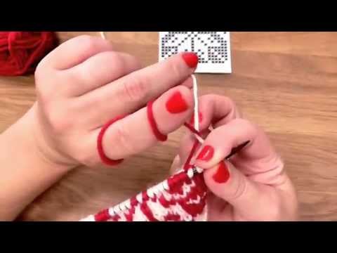 Škola pletení  vyplétání norský vzor, Norwegian knitting tutorial