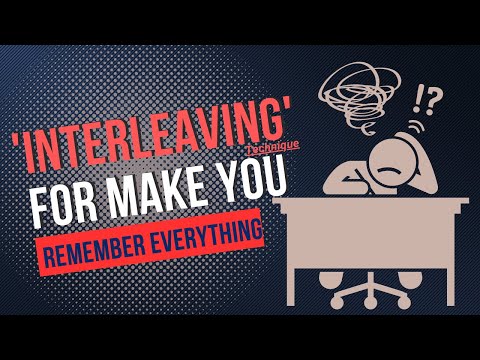 "You will remember everything by following this Technique": INTERLEAVING