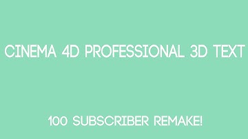 Cinema 4D: Professional 3D Text *Lightroom included*