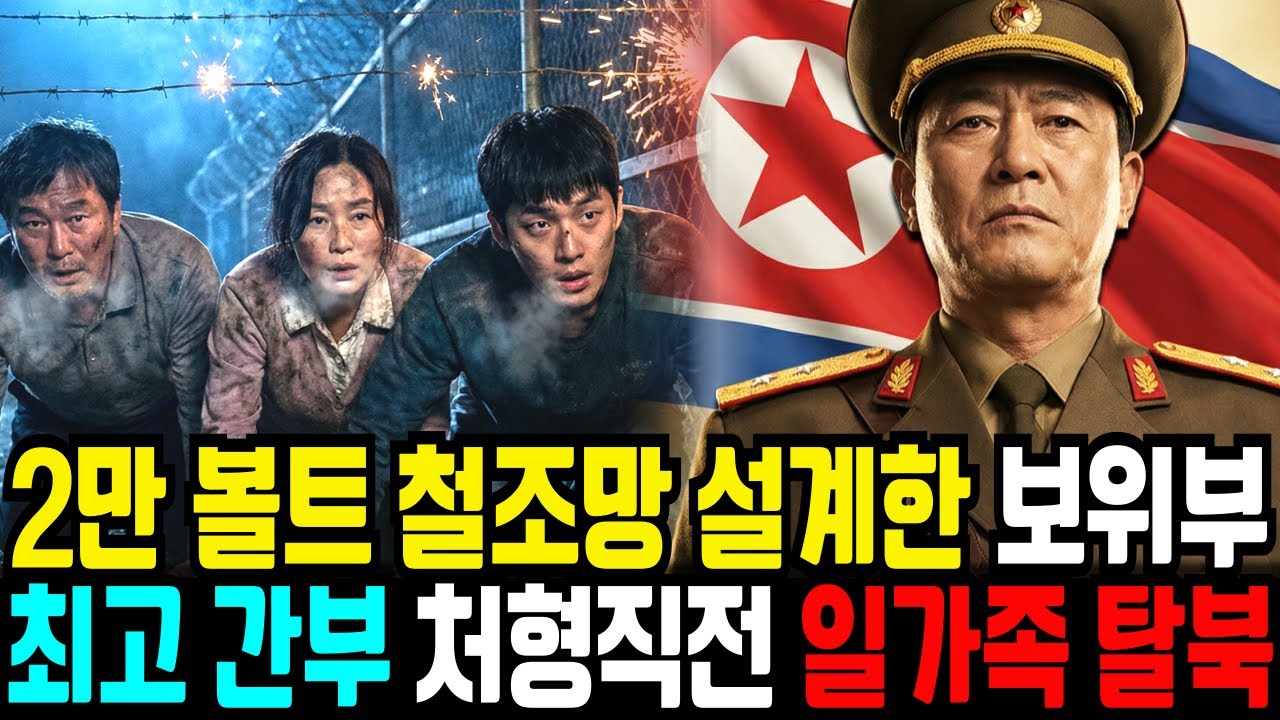 탈북자 체포 1등 공신, 철조망 설계 권위자 탈북!  2만 볼트 철조망 설계한 보위부 최고 간부 자신이 만든 철조망 뚫고 일가족 탈