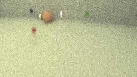 Real-time GPU path tracing: Bullet Physics demo2 on GTS450