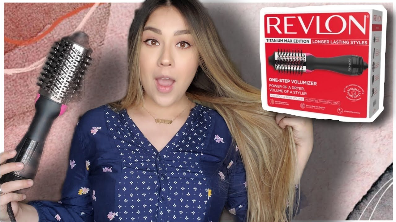 REVLON Cepillo de aire caliente con secador de pelo y voluminizador de un  solo paso, Titanium Max Edition