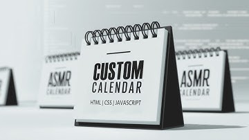 ASMR Coding a Custom Calendar | HTML + CSS + JavaScript | No Voice, Only Code | FRONTCODER