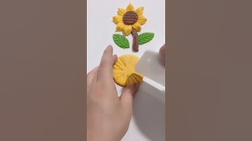 Làm hoa hướng dương từ đất sét cùng Ann #đất nặn #đấtsét