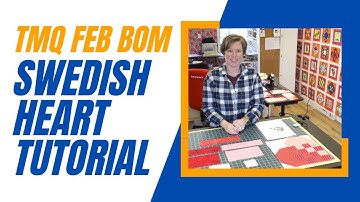 Swedish Heart Quilt Block Tutorial (TMQ February Block of the Month) HD 1080p