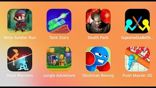 Tank Stars, Ninja Soldier Run, Death Park, Supeme Duelist, Stick Warriors, Jungle Adventure screenshot 4