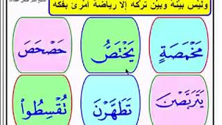 التجويد المصور تطبيق عملى.... تخليص المرقق من المفخم