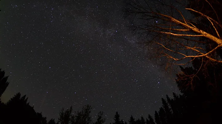 Perseid Meteor Shower Aug 11 2016 Facing south. Time Lapse, Alberta, Canada