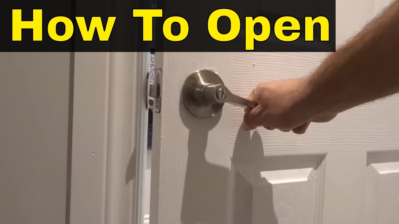 how to unlock a bathroom door with no hole