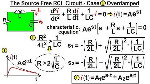 Electrical Engineering: Ch 9: 2nd Order Circuits (22 of 76) RCL-Case 1 Overdamping