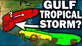 Tropical Update, Gulf Tropical Storm Potential Increasing? Huge Tropical Waves Atlantic & Caribbean?