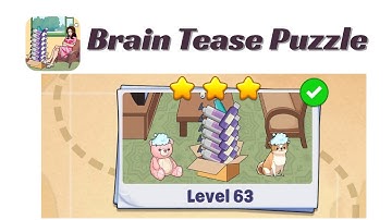 Brain Tease Puzzle Level 63 Walkthrough 🧠 | Step-by-Step Guide | SolutionGuruji