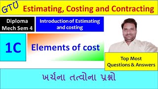 Elements of cost | Introduction of estimating and costing L2