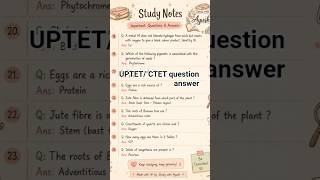 UPTET/CTET Important Science Questions 2026 🔥 #uptet #ctet #studentlife #sciencenotes
