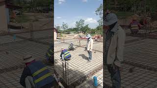 Reinforcement work and formwork for ground floor #excavator #work  #automobile #constructionchannel