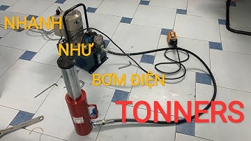KÍCH THỦY LỰC 20T TONNERS DR-20200 VẬN HÀNH NHANH HƠN CÙNG BƠM ĐIỆN THỦY LỰC TONNERS DMP-1/2