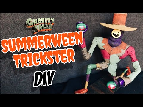 Making a Gravity Falls Summerween Trickster sculpture as DIY Halloween decor