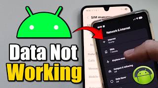 How To Fix Mobile Data Not Working On Android (Phone Tutorial)