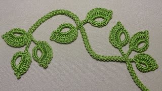 :       -    -Crochet leaf sprigs