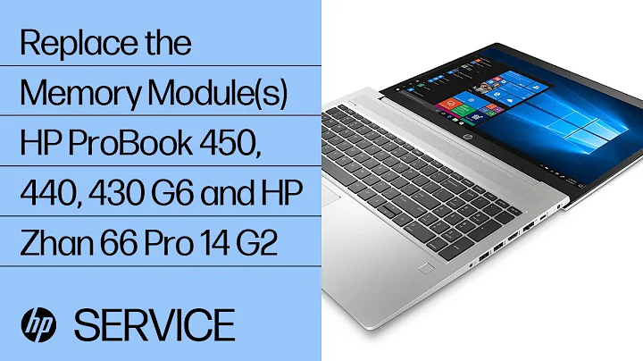 Replace the Memory Module(s) | HP ProBook 450, 440, 430 G6 and HP Zhan 66 Pro 14 G2 | HP
