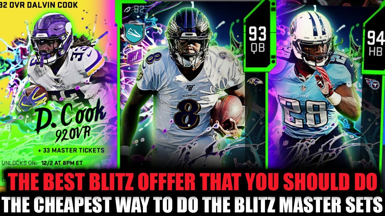 BEST BLITZ OFFERS TO DO! THE CHEAPEST WAY TO GET BLITZ MASTERS LAMAR JACKSON, AND CJ2K! | MUT 20