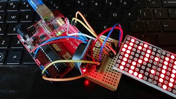 RTC clock on two 8x8 led matrix (16x8)