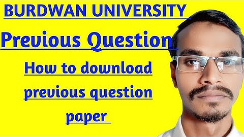 Burdwan university question paper //question paper download
