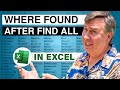 Excel - WHERE did you Find All - Paste List of Cell Addresses to Word - Episode 1946
