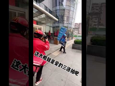 Exoskeleton robot used for food delivery in China