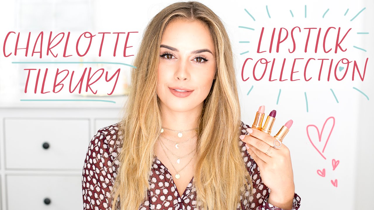 Charlotte Tilbury Lipstick Collection + Swatches + GIVEAWAY! | Hello October