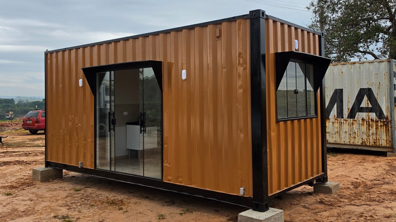 Kitnet Container , entregue em Porangaba SP - Azul Containers - YouTube