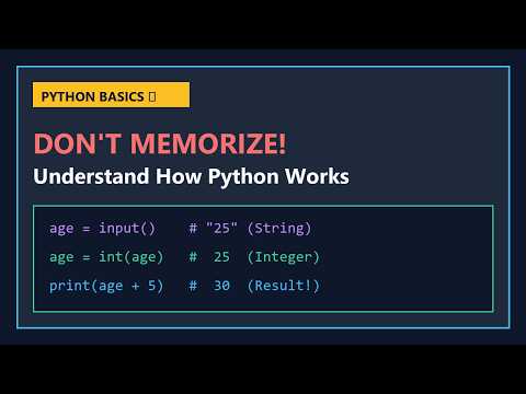 🐍 Python Basics for Absolute Beginners: print() → Strings → Variables → input() → Type Conversion