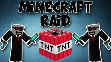 Minecraft raid - Invisible raid - [op 1v3]